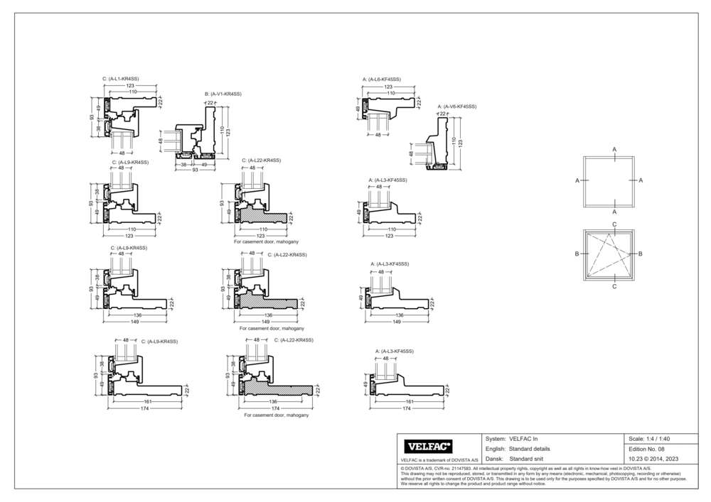 Frames, mullions and panels for VELFAC In